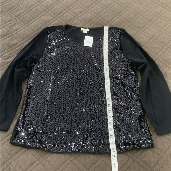 J. Crew NWT Sequin Long Sleeve Top size M - Picture 10 of 11
